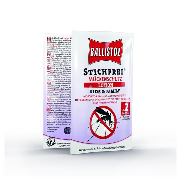 BALLISTOL Stichfrei® Kids & Family Lotion, Tuch 5 g