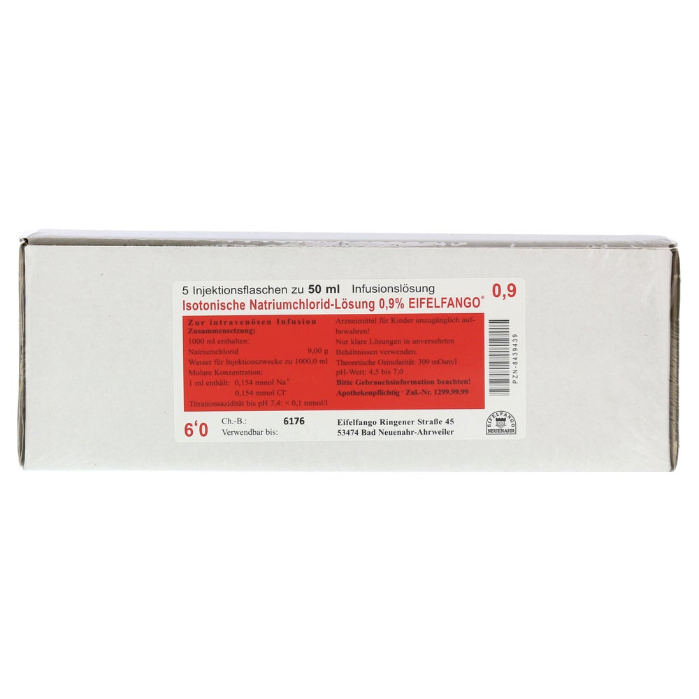 Isotonische NaCl Lösung 0,9% Eifelfango 5X50 ml