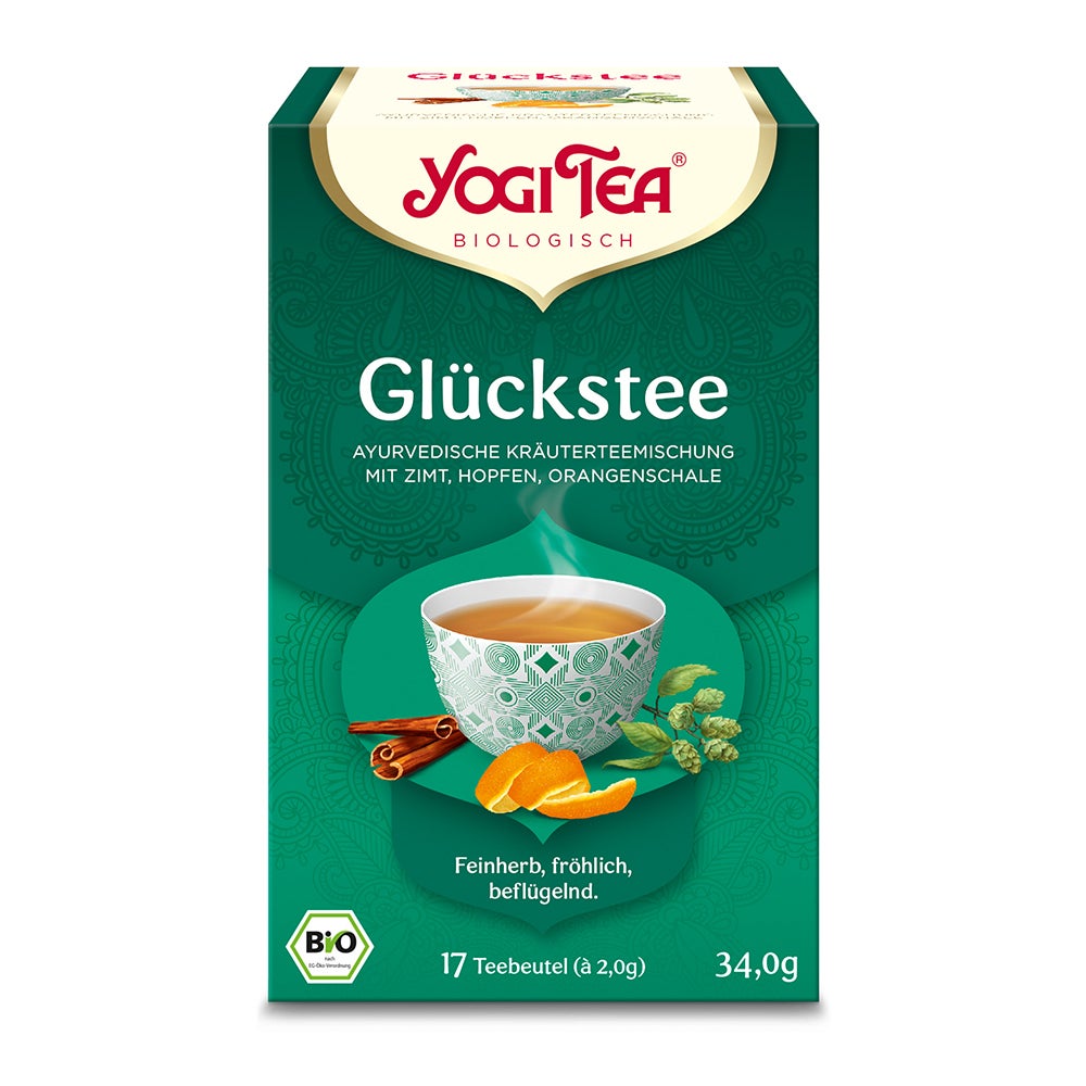 Yogi Tea - Glücks Tee Bio Kräutertee | 17 x 2g 17X1,8 g