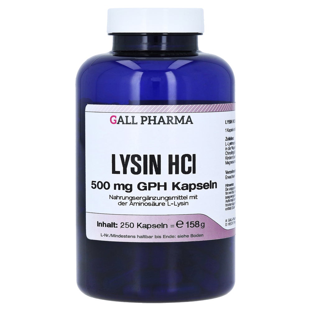 Lysin HCL 500 mg GPH Kapseln 250 St