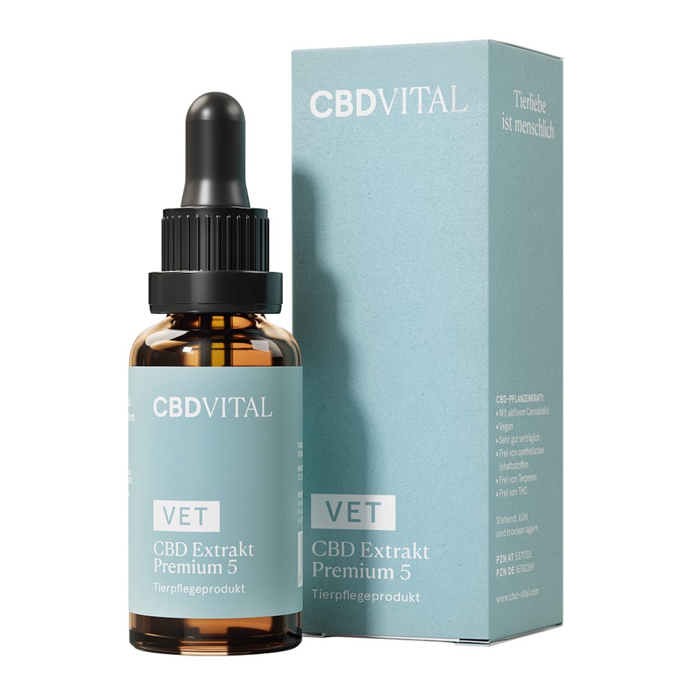 CBD VITAL VET Extrakt Premium 5% Öl Bio Tropfen für Tiere 30 ml
