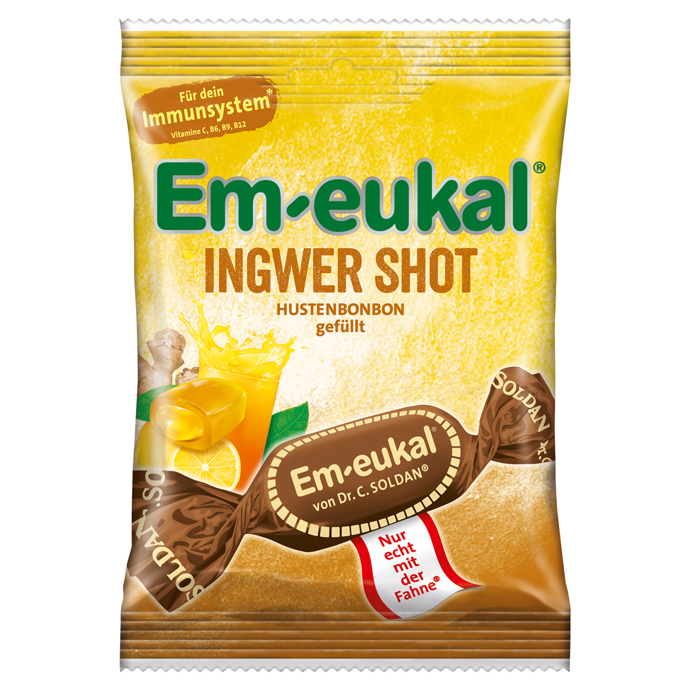Em-eukal Bonbons Ingwer Shot gefüllt zuc 75 g