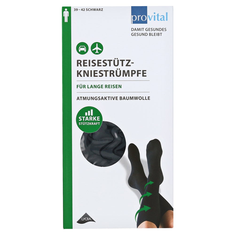 Provital Reisekniestrümpfe Gr.39-42 schw 2 St