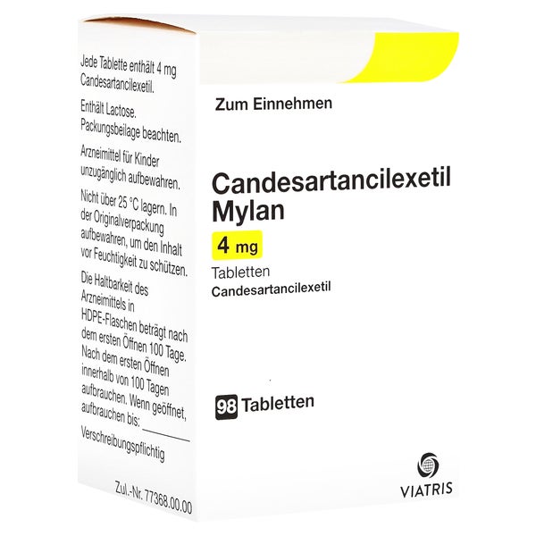 CANDESARTANCILEXETIL Mylan 4 mg Tabletten 98 St