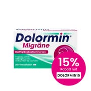 Produktabbildung: Dolormin Migräne 400 mg Ibuprofen 30 St