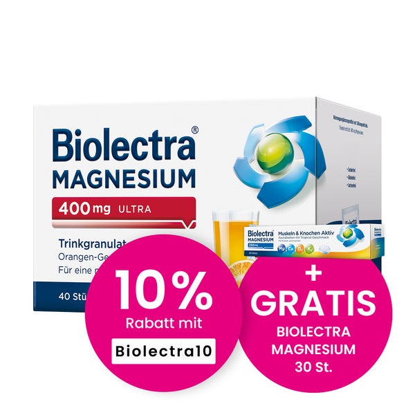 Biolectra MAGNESIUM 400 mg ultra Trinkgranulat 40 St