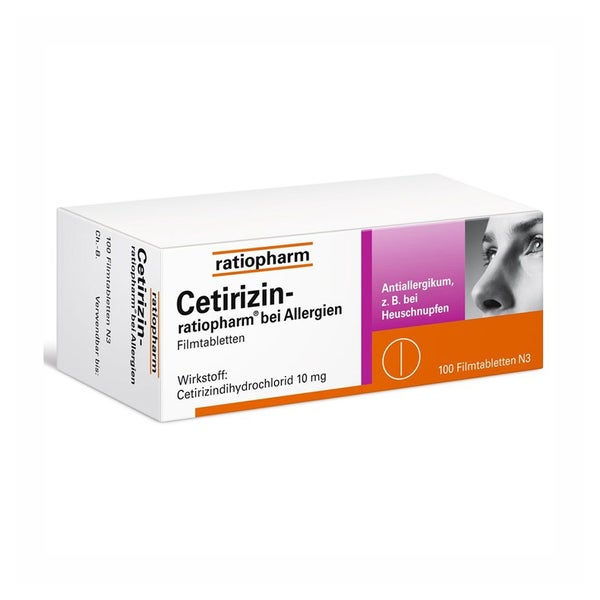 Cetirizin - ratiopharm® Antiallergikum 100 St
