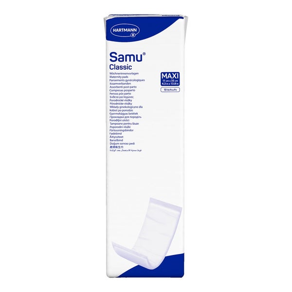 Hartmann Samu® Classic Wöchnerinnen Vorlage MAXI 11 x 35 cm - Packung = 10 Stück 10 St