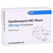 CLARITHROMYCIN HEC-Pharm 250 mg Filmtabletten 10 St