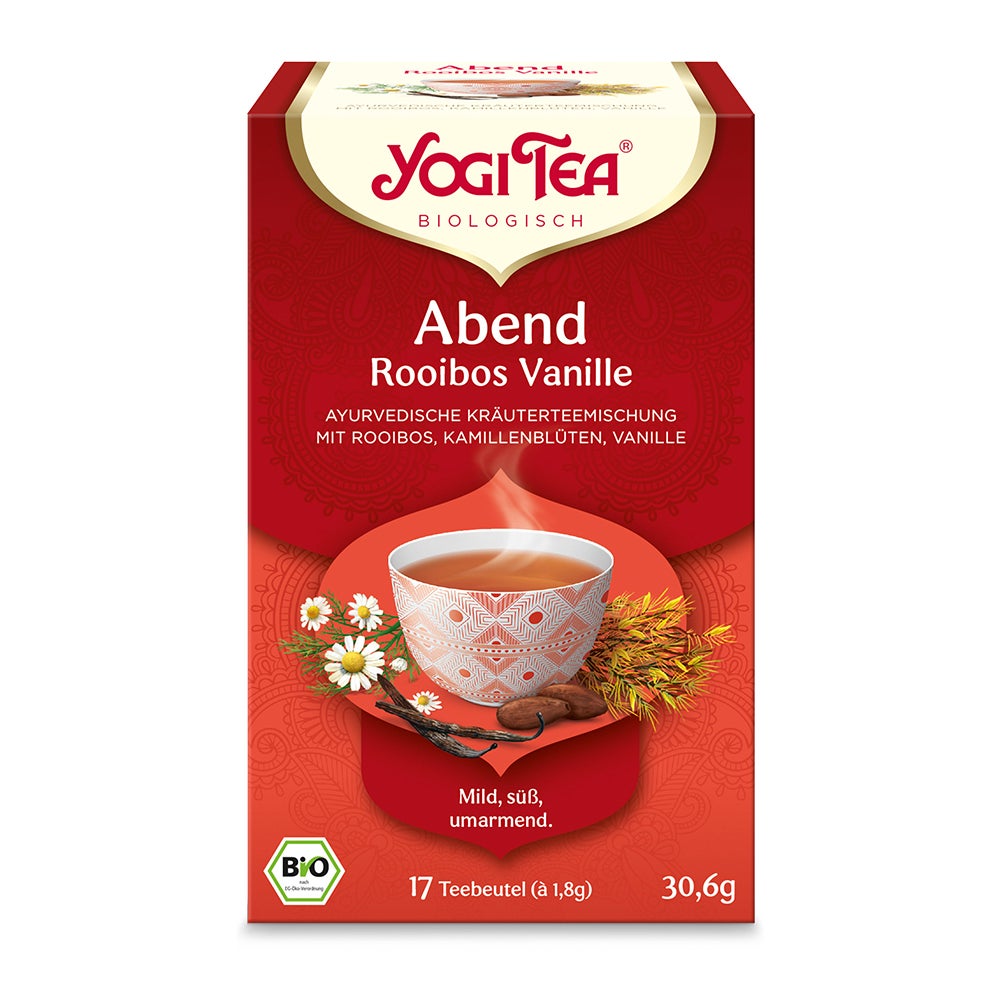 YOGI TEA, Abend Rooibos Vanille, Bio Kräutertee 17X1,8 g