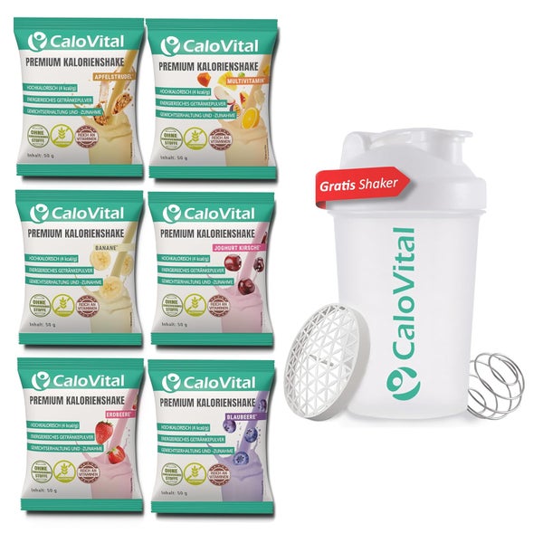 CaloVital Starter-Set Frucht 6er Pack + Shaker 300 g