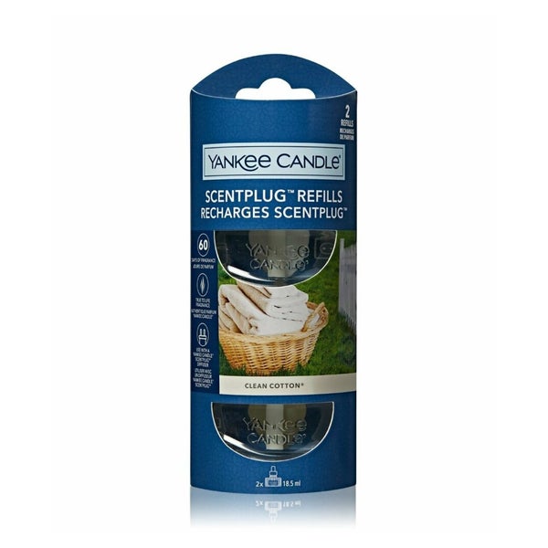 Yankee Candle Elektrische Nachfüllung Clean Cotton Nachfüllpackung 2x18,5ml 0,037 l