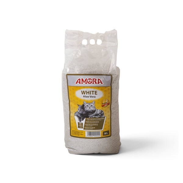 AMORA Katzenstreu White Compact Aloe Vera 7,2 l