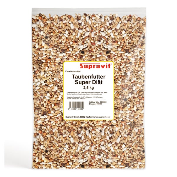 Supravit Super Diät Taubenfutter g ideal während der Reise 2,5 kg