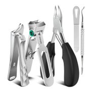 VANWIN Nagelknipser für dicke Zehennägel - Groß, Edelstahl, 37 mm, Ergonomische