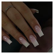 Künstliche Nägel lang Square rosa weiß Verlauf 24er Set mit 1 St