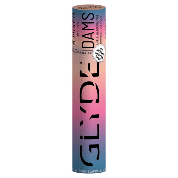 Glyde Dams BIG MIX: 6 farbige Latex-Lecktücher (6 Tücher) 6 St