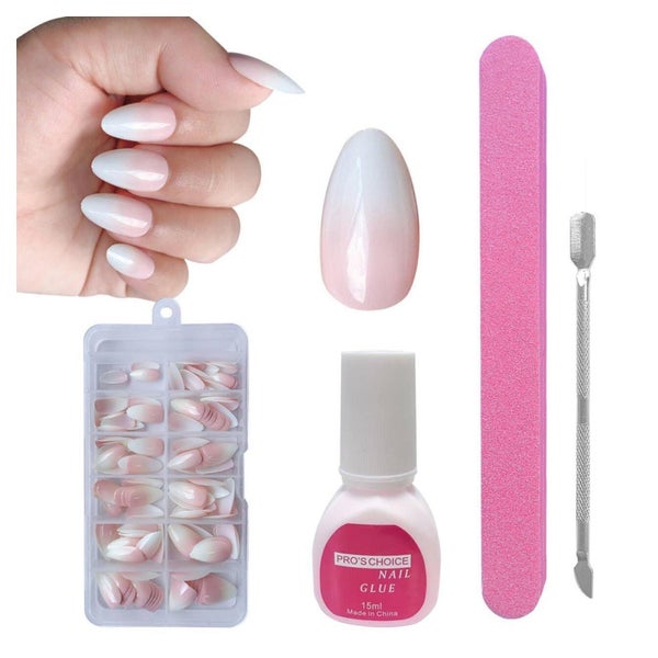 Falsche Nägel Tips Set 120 Stück Französisch Kit Gradient Sh 1 St