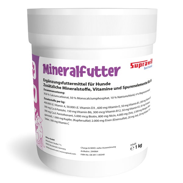 Supravit Mineralfutter für Hunde 1kg 1000 g