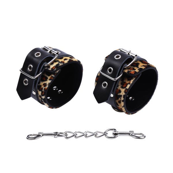 Virna - Leopard Real Leather Wrist restraint 1 St