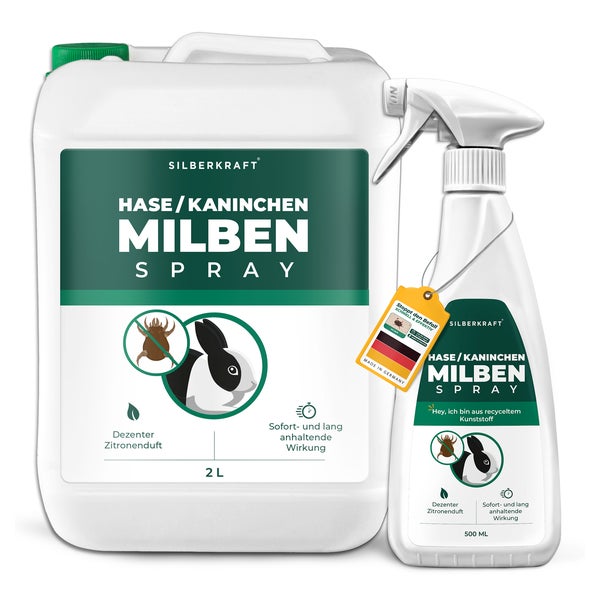 Silberkraft Milbenspray Hase/Kaninchen 2 Liter + 500 ml 2500 ml