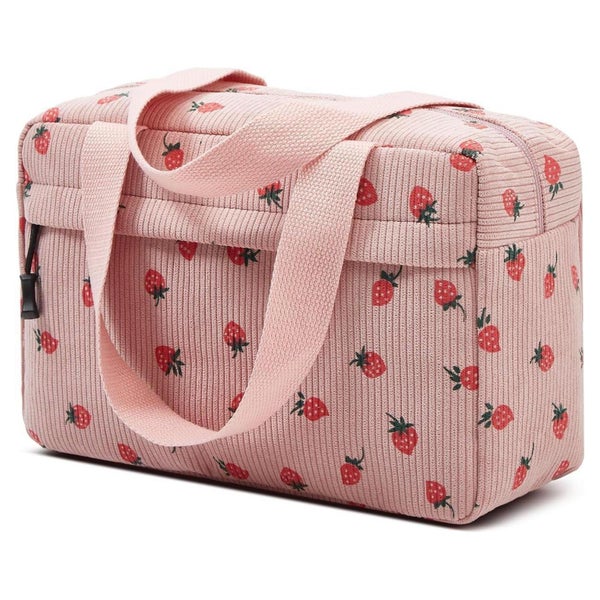 Kosmetiktasche Groß Cord Damen Reise Kulturtasche Strawberry 1 St
