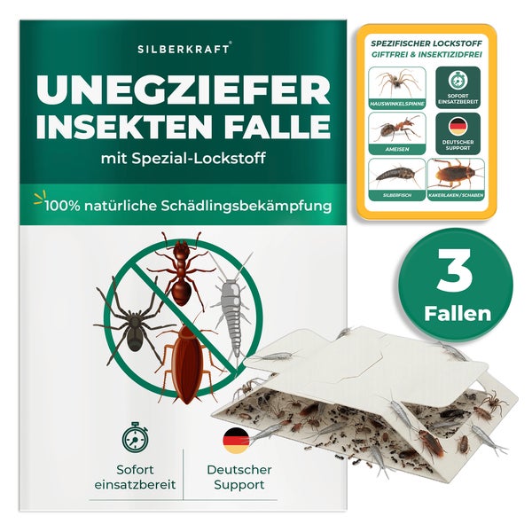 Silberkraft Ungeziefer/ Insektenfalle 3 Fallen 3 St