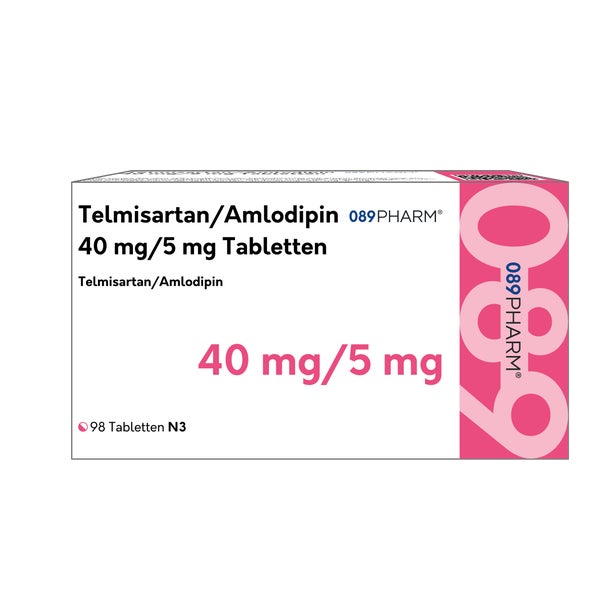 Telmisartan/amlodipin 089pharm 40 mg/5 m 98 St