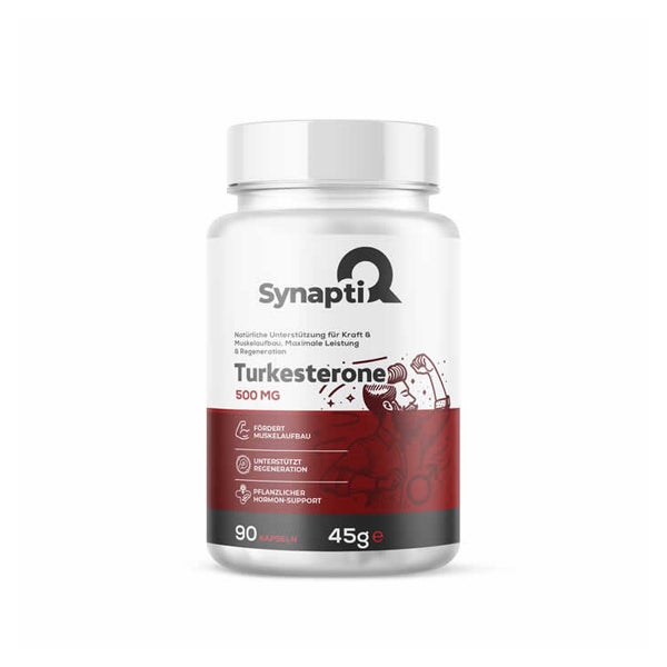 SynaptiQ® - Turkesteron – Hochwertiger Pflanzenextrakt zur täglichen Ergänzung 2x250 mg 90 Kapseln 90 St