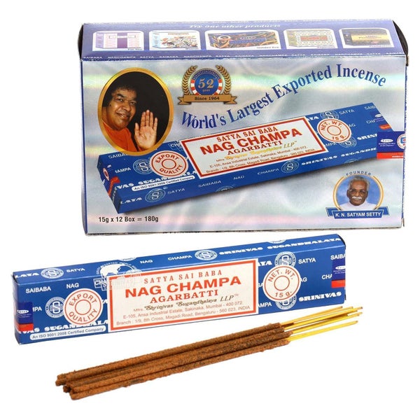 Satya Sai Baba Nag Champa Weihrauch 12 x 15g sticks 180g bla 1 St