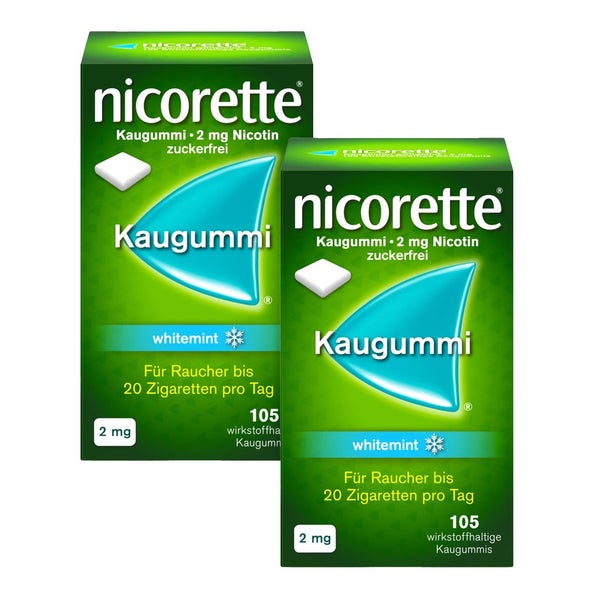 nicorette® Kaugummi 2 mg Doppelpack 2X105 St