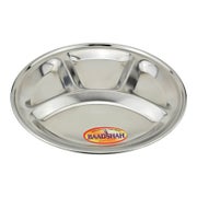 Satnam - Thali Teller aus Edelstahl, 4