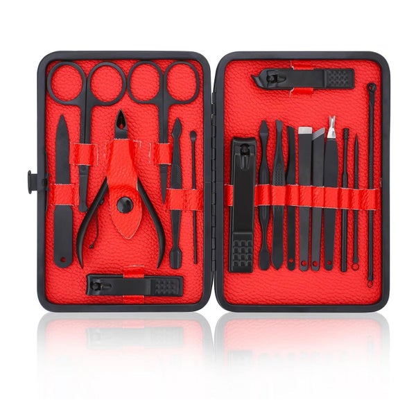 Professionelles Maniküre Pediküre Nagelset Edelstahl 18-teil 1 St
