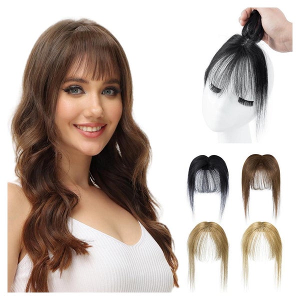 Pony ClipIn 3D Menschenhaar 360 Topper Schwarz 4-1 #Schwarz 1 St