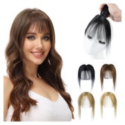 Pony ClipIn 3D Menschenhaar 360 Topper Schwarz 4-1 #Schwarz 1 St