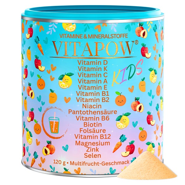 Vitapow Kinder Multivitamin Pulver + Zink, Magnesium, Selen 120 g