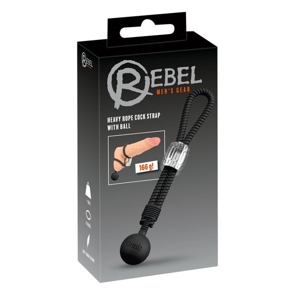 Rebel - Heavy Rope Cock Strap with Ball 1 St