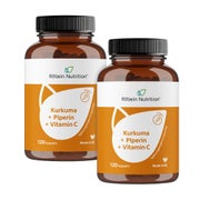 Produktabbildung: Kurkuma 95% Curcumin + Piperin + Vitamin C Doppelpack 2X120 St