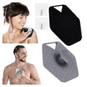 Silikon Badebürste Body Scrubber Baby Massage Peeling Schwar 1 St