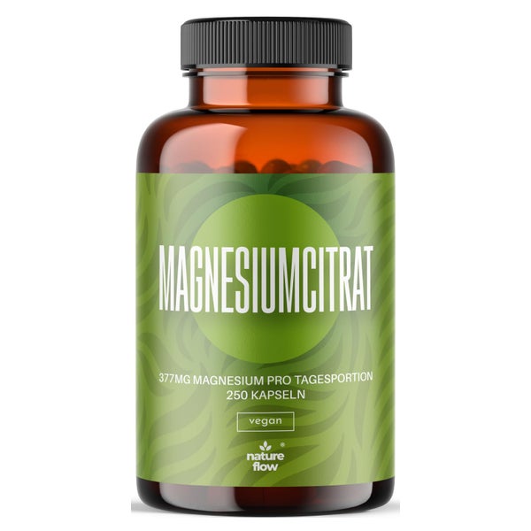Magnesiumcitrat - 250 Kapseln - Nature Flow 250 St