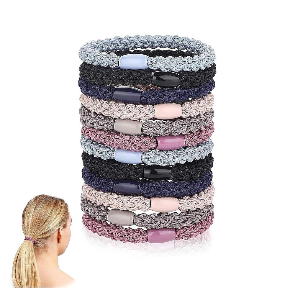 12 Stück Geflochtene Haargummis Damen Zopfhalter Armband 1 St