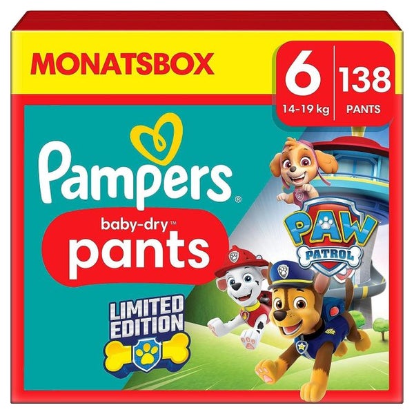 Pampers Windeln Paw Patrol Pants Größe 6 14-19kg 138 St