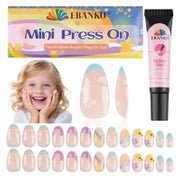Klebenagel Fake Nägel Kinder 26 Stück Mandel Nackte Blume 1 St