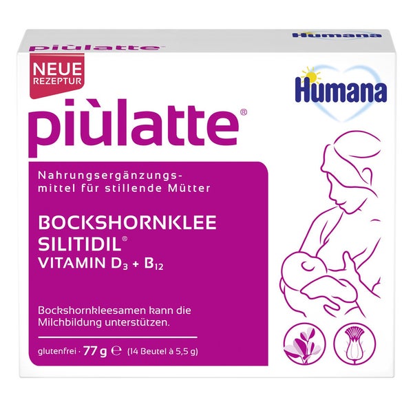 Humana piùlatte, mit Bockshornklee, 14-Tage Packung (77g) 14X5,5 g