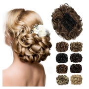 Haarteil Dutt Scrunchie Updo hellbraun Kämme Damen Hellbraun 1 St