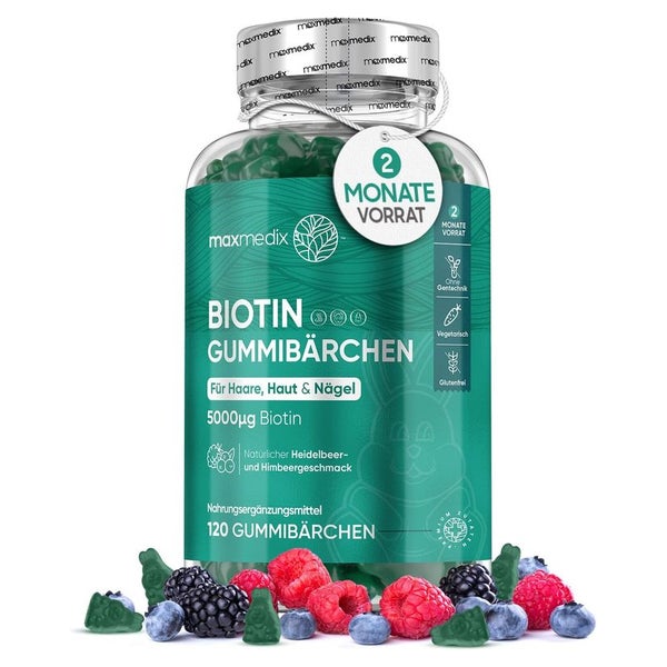maxmedix Biotin Gummibärchen 120 St
