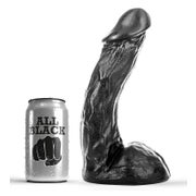 All Black - Flexibler Dildo mit realistischem Design
