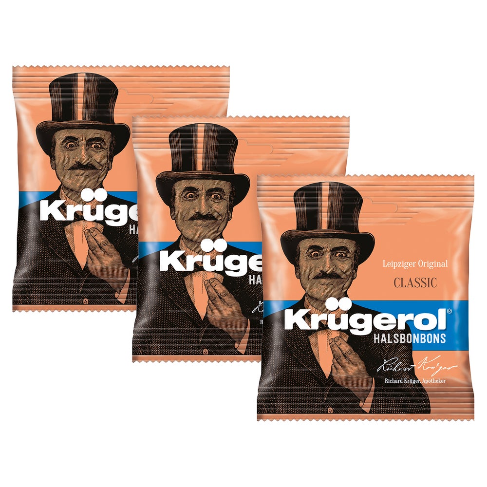Krügerol Halsbonbons Zuckerhaltig 3X50 g