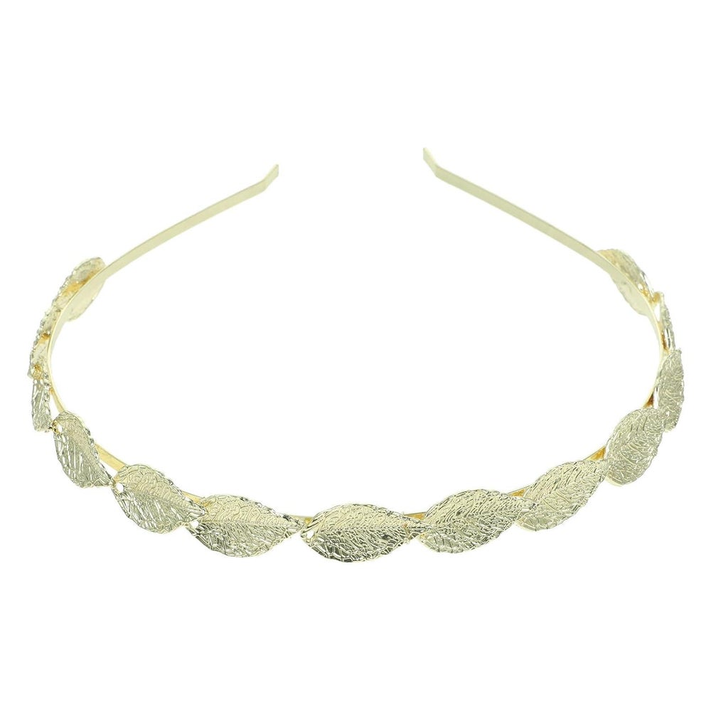 Goldener Blätter Haarband Haarreif Braut Hochzeit Haarschmuc 1 St