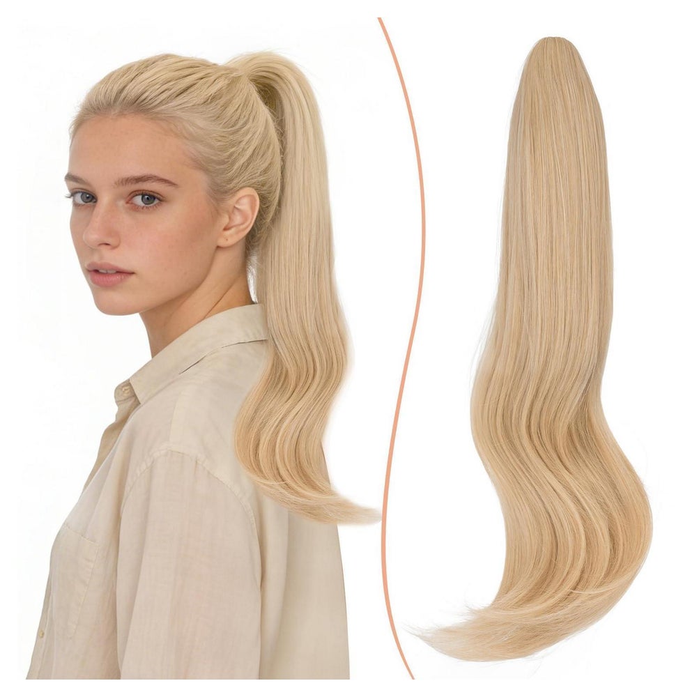 Pferdeschwanz Haarteil 40cm 18 613# Blond und Aschblond gemi 1 St